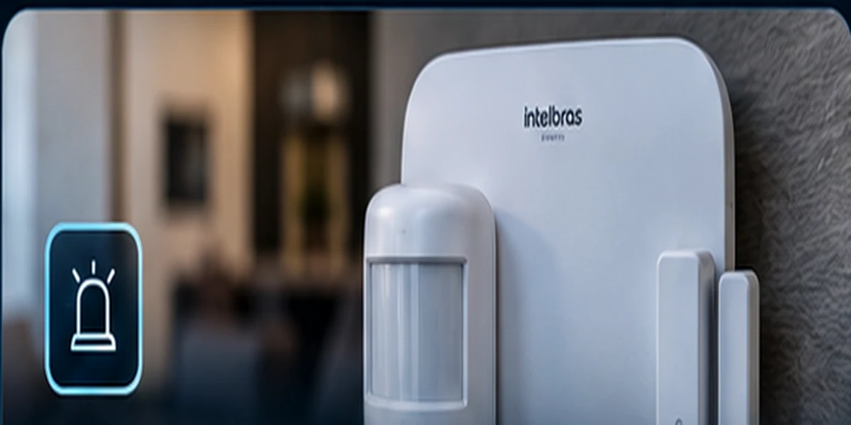 Central de alarme e sensor de presença